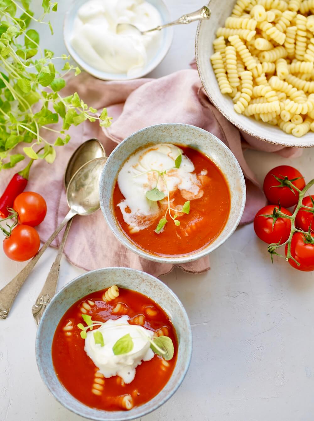 Tomatsuppe - og sund hjemmelavet tomatsuppe